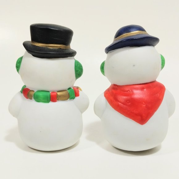 Salt & Pepper Shakers Russ Christmas Frosty Friends Snowman Couple And Box #1265 - Picture 9 of 13